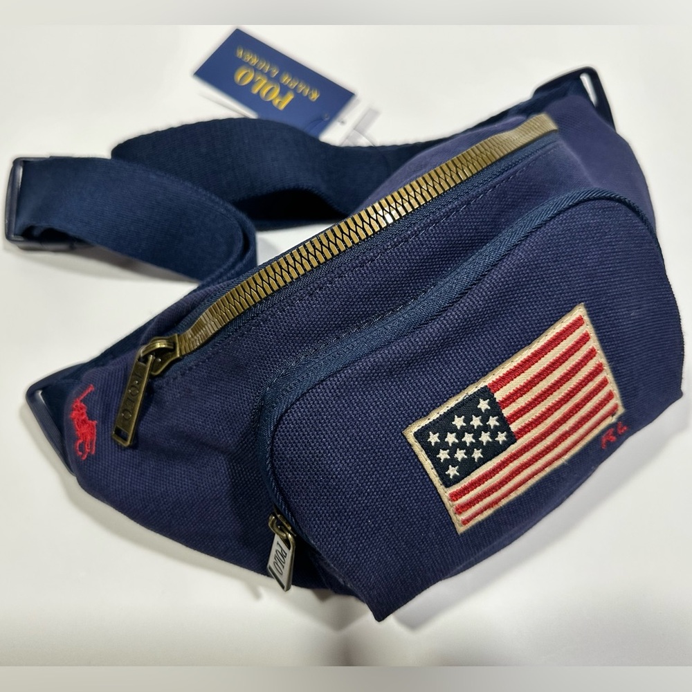 Polo by Ralph Lauren Blue Belt Bag with Flag Details - Picture 13 of 16